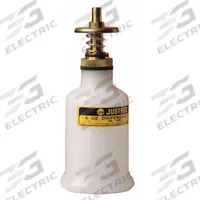 JUSTRITE Solvent Dispensing Bottle: 4 fl oz Capacity, Polyethylene, White (MPN 14002). Key specifications — Brand: JUSTRITE; Product Type: Solvent Dispensing Bottle.