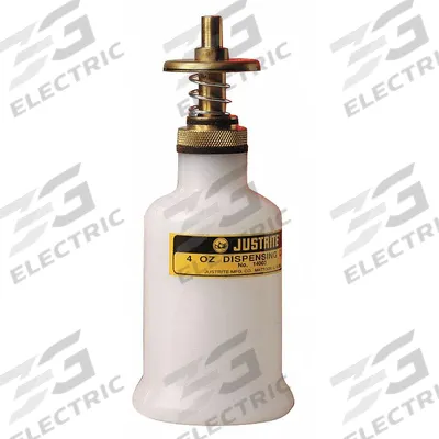 JUSTRITE Solvent Dispensing Bottle: 4 fl oz Capacity, Polyethylene - Solvent Dispensing Bottles