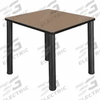 KEE Cafe/Breakroom Table: Laminate, Oak, 29 in Overall Ht - Max, 30 in Overall Wd, 30 in Overall Dp (MPN TB3030NOBPBK). Key specifications — Brand: KEE; Frame Color: Black; Frame Material: Steel; Edge Color: Black; Tabletop Color: Oak; Tabletop Shape: Square; Tabletop Structural Material: Laminate; Tabletop Surface Material: Laminate.