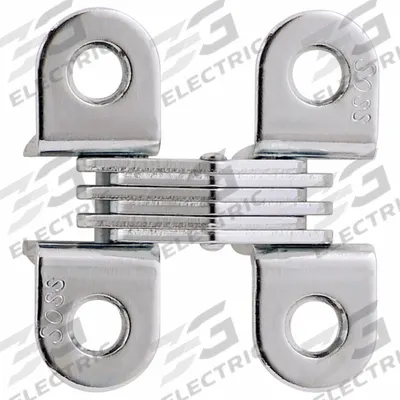 SOSS Concealed Hinge: 1 1/2 in Leaf Ht, 1/2 in Leaf Wd, Full Mortise Mounting - Full Mortise-Mount Concealed Hinges