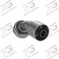 PARKER Hydraulic Crimp Fitting: Steel x Steel, 45° Elbow, -12 For Hose Dash Size, Male x Genderless (MPN 11743-16-12). Key specifications — Fitting Gender: Male x Genderless; Fitting Connection Type: Flange x Crimp; Thread Size: 0.511"-27; For Hose Dash Size: -12; Brand: PARKER.