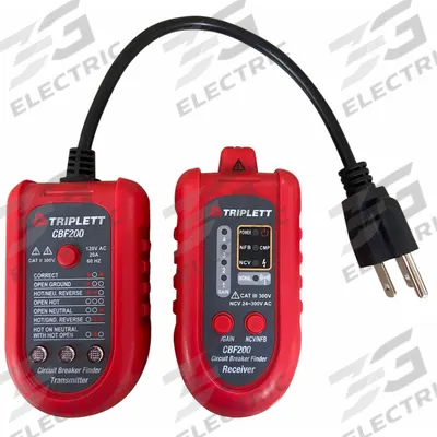 TRIPLETT Circuit Breaker Finder: 24 to 300V AC, CAT III 300V, No Display, GFCI/Std - Circuit Breaker Finders