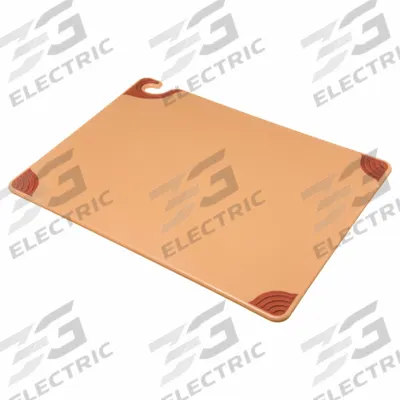 SAN JAMAR Cutting Board: 24 in Overall Lg, 18 in Overall Wd, Brown, Co-Polymer - Saf-T-Grip Cutting Boards