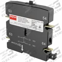 DAYTON Auxiliary Contact: 2NO, 10 A Max Current (AC), Side Mount, Side-Mounted (MPN 783XY5). Key specifications — Brand: DAYTON.