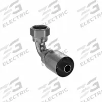 PARKER Hydraulic Crimp Fitting: Steel x Steel, 90° Elbow, -10 For Hose Dash Size, ORS x Crimp (MPN 1J977-10-10). Key specifications — Fitting Gender: Female x Genderless; Fitting Connection Type: ORS x Crimp; For Hose Dash Size: -10; Thread Size: 0.511"-27; Brand: PARKER.