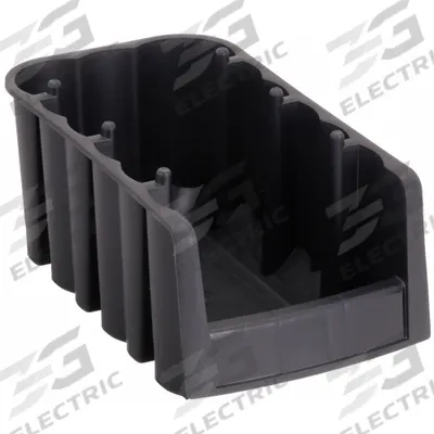 AKRO-MILS Stacking and Nesting Tote: 6 5/8 in x 11 7/8 in x 5 in, Black, 12 lb Load Capacity - Colored Plastic Bins