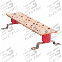 Grounding Busbar: Copper, 16 in Grounding Bar Lg, 4 in Grounding Bar Wd (MPN HBBB14416H). Key specifications — Material: Copper; For Use With: Service Entrance Grounding; Ground Wire Included: No; Grounding Bar Holes and Size: (16) 1/4 in; Brand: HUBBELL PREMISE WIRING.