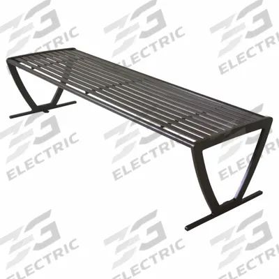 ULTRAPLAY Outdoor Bench: Augusta, 72 in Overall Lg, 18 1/4 in Overall Ht, Bronze - Powder Coated Steel Benches