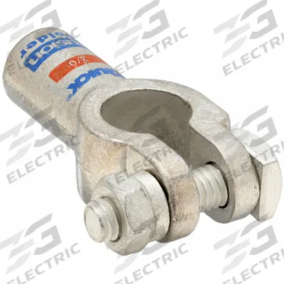 FUSION Battery Terminal: Straight, Solder, 2/0 ga, Black Color, Negative - Straight Alignment