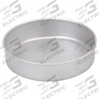 CHICAGO METALLIC Round Cake Pan: Round Cake Pan Pan, Aluminized Steel, Uncoated, 7 in Overall Dia (MPN 47020). Key specifications — Bead Closure: Closed Bead; Coating: Uncoated; Pan Style: Round Cake Pan; Perforation: Solid; Brand: CHICAGO METALLIC; Color: Silver; Material: Aluminized Steel; NSF Certified: No.