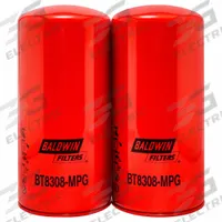 BALDWIN FILTERS Hydraulic Filter: Hydraulic Fluid, 1 1/2"-16 Thread Size, Spin-On, Cellulose (MPN BT8308-MPG KIT). Key specifications — Media Material: Cellulose; Brand: BALDWIN FILTERS; Compatible Fluid Type: Hydraulic Fluid; Compatible Vehicle Make: Agco; Includes: G369-B, G447 Furnished Gasket; Thread Size: 1-1/2"-16.