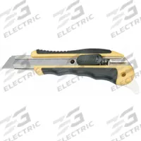 ABILITY ONE Snap-Off Utility Knife: 6 in Overall Lg, Rubberized, 8 Segments, 0 Blades Stored, Black (MPN 5110-01-621-5252). Key specifications — attr307932: Rubberized; attr307935: Black; attr307939: Plastic; attr307957: Contoured; attr324893: ABILITY ONE.