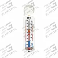 CDN Refrigerator/Freezer Thermometer: Food Safety, Analog, 4 1/2 in Overall Lg, Metal Detectable (MPN EFG120-X2). Key specifications — Accuracy: ±2 °F; Brand: CDN; Case Material: ABS Plastic; Display Type: Analog; Features: The Ultimate Fridge Guardian Accurate; Lens Material: Shatter Resistant Lens; NSF Certified: Yes; Thermometer Type: Refrigerator/Freezer Thermometer.