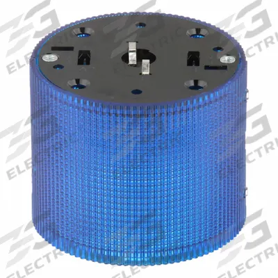 FEDERAL SIGNAL Tower Light Module: Flashing/Steady, 120V AC, Blue, 3 15/16 in Overall Dia - Multimode Light Modules