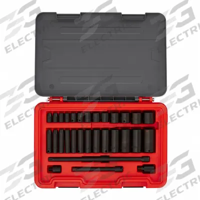 PROTO Socket Set: 3/8 in Drive, 31 Piece, SAE - SAE Socket Sets with Drive Tools