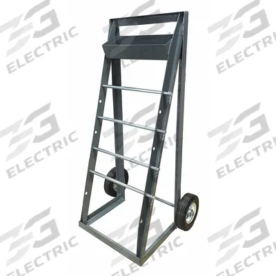 APPROVED VENDOR Wire-Spool Dispensing Cart: 300 lb Load Capacity, Gray - 2-Wheel Tilt-Style Wire-Spool Dispensing Carts