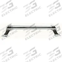 PHOENIX Hand Rail Kit: Stainless Steel, Silver, Chrome Plated, Round, 96 in Rail Lg, 7/8 in Rail Dia (MPN GRSS96K). Key specifications — Color: Silver; Includes: (4) Chrome Plated End Stanchions; Material: Stainless Steel; Finish: Chrome Plated; Rail Shape: Round; Brand: PHOENIX.