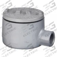 Conduit Outlet Body: Iron, Triple Coat Epoxy Coating, GR, 3/4 in Trade Size, E Body, Threaded (MPN GRE75). Key specifications — Series: For Standard Body; Compatible Conduit Trade Size: 3/4 in; Thread Gender: Female; Hub Style: Threaded; Cover Included: Yes; Body Style: E; Connection Type: Threaded; Back Type: Flat.