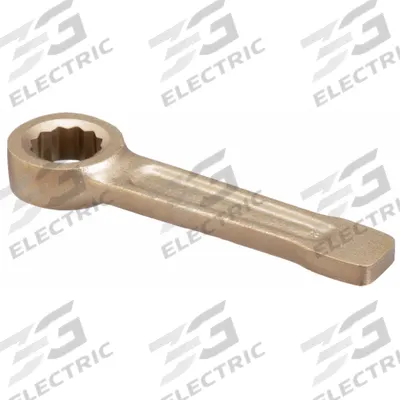 AMPCO Striking Wrench: Aluminum/Bronze, Natural, 3/4 in Head Size, 6 in Overall Lg - SAE, Straight Handle, 12-Point, Nonsparking, Striking Box End Wrenches