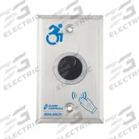 ALARM CONTROLS Wave-to-Open Touch Plate: 4 1/2 in Ht, 1/2 in Dp, 1 3/4 in Wd, Gray, Gray (MPN NTB-1A). Key specifications — Color: Gray; Product Type: Wave-to-Open Touch Plate; Operation Type: Wave-to-Open; ADA Compliant: No; Brand: ALARM CONTROLS.