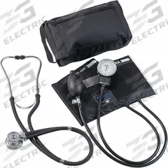 MABIS Sprague Rappaport-Type Combination Kit: Sprague Rappaport-Type Combo Kit, Adult, Nylon, Arm (MPN 01-360-021). Key specifications — Cuff Named Size: Adult; Patient Type: Adult; Color: Black; Brand: MABIS; Product Type: Sprague Rappaport-Type Combination Kit; Cuff Material: Nylon; Includes: Carrying Case; Blood Pressure Test Location: Arm.