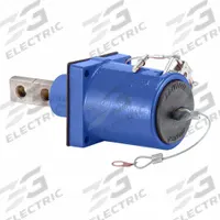 Single Pole Receptacle: Blue, Straight 45° Clevis Pin Mating, Two-Hole Bus Bar Termination, 1,135 A (MPN 49MR2-XB). Key specifications — Series: 49; Receptacle Gender: Male; Brand: LEVITON.