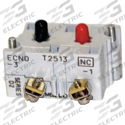 EATON Contact Block: 30 mm Panel Mounting Size, 1NO Early Close/1NC - Contact Blocks