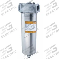 PARKER Water Filter Housing: 1 in, NPT, Female, 33 1/4 in Overall Ht, 3 5/8 in Overall Dia, Silver (MPN BSSB30-1SD). Key specifications — Housing Material: 316 Stainless Steel; Housing Color: Silver; Brand: PARKER.