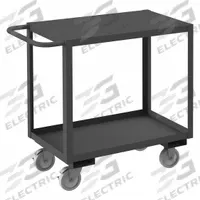 APPROVED VENDOR Utility Cart: 1,200 lb, 32 in L x 18 in W Shelf, 2 Shelves, Gray, Flat (MPN RSC-183235-2-TLD-95). Key specifications — Caster/Wheel Configuration: (2) Rigid; Brand: APPROVED VENDOR; Caster Wheel/Tread Material: Polyurethane.