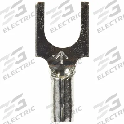 3M Fork Terminals: Bare, #10 Stud Size, 22 AWG – 18 AWG Wire Range, Block Fork - Non-Insulated Fork Terminals