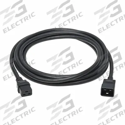 EATON TRIPP LITE Power Cord: 15 ft Lg, 3/12, Non-NEMA Plug, C20 Plug, Non-NEMA Receptacle - Electronic Equipment Power Cords