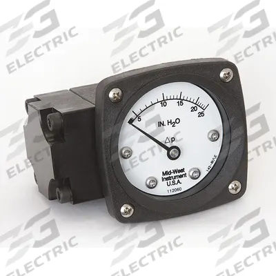 MIDWEST INSTRUMENT Differential Pressure Gauge: Back, 1/4 in NPT Female, ±3-2-3% Gauge Accuracy - Medium & High Operating Pressure Differential Gauges