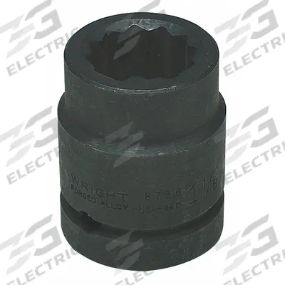 WRIGHT TOOL Impact Socket: 1 in Drive Size, SAE, 2 1/4 in Socket Size, 12-Point, Std - 1" Drive Impact Sockets