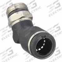 AIGNEP USA Push-Fit Elbow Fitting: 12 mm OD x 3/8 in Pipe Size, Push-to-Connect x Universal Thread (MPN 55170-12-3/8). Key specifications — Brand: AIGNEP USA; Thread Size A: 3/8.
