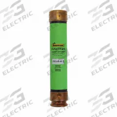 BUSSMANN Fuse: Class RK5, FRS-R Series, Time-Delay, 40 A, 600 V AC, 250 V DC, Non-Indicating (MPN FRS-R-40). Key specifications — Series: FRS-R.