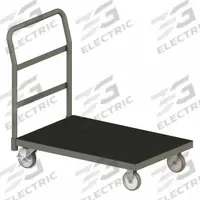 APPROVED VENDOR Platform Truck: 1,400 lb, 48 in L x 36 in W x 7 7/8 in H Deck, Solid, 12 ga Deck (MPN EPTRM36485PU95). Key specifications — Side Panel Type: No Side Panels; Brand: APPROVED VENDOR; Color: Gray; Caster/Wheel Configuration: (2) Rigid.