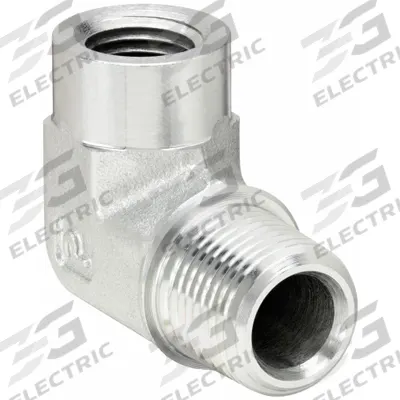 PARKER Metal Pipe Elbow: 3/4 in x 3/8 in, Male NPT Threaded x Female NPT Threaded - Threaded High-Pressure Pipe Fittings