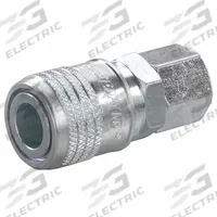 SPEEDAIRE Quick Connect Hose Coupling: 1/4 in Body Size, 1/4 in Hose Fitting Size, Sleeve, FNPT (MPN 30E687). Key specifications — Brand: SPEEDAIRE; Thread Size: 1/4" -18; Coupling Locking Type: Sleeve; Hose Fitting Gender: Female.