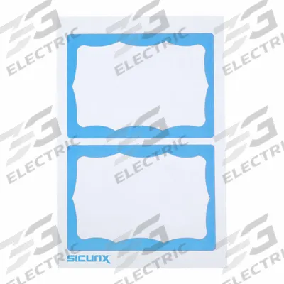 ID Badge: No Legend, Paper, Blue, 2 1/2 in Card Ht, 3 1/2 in Card Wd - Adhesive ID Badges