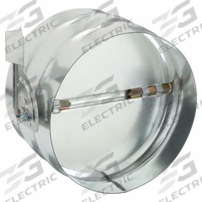 Dayton 10"dia GSteel Manual Balancing Dampr: 10 in Duct, 6 3/8 in L, Steel - Round Manual Balancing Dampers