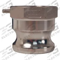 Cam and Groove Adapter: 1/2 in Coupling Size, 1/2 in -14 Thread Size, 1 5/8 in Overall Lg, FNPT (MPN G50-A-SS). Key specifications — Thread Size: 1/2 in -14; Fitting Type: FNPT; Includes Locking Arm: No; Body Material: 316 Stainless Steel; Brand: DIXON VALVE & COUPLING.