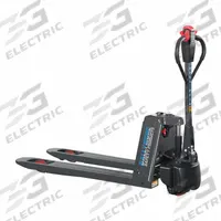 BALLYMORE Battery Powered Pallet Jack: 3,300 lb, 48 in L x 27 in W Fork Dim, 27 in, 6 in, Long Fork (MPN BM-EPJ-33S-27). Key specifications — Brand: BALLYMORE; Width Across Forks: 27 in; Battery Voltage: 48V; Width Between Forks: 6 in.