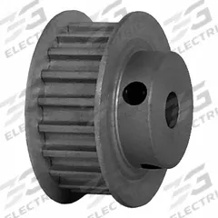 DAYTON Timing Pulley: Curvilinear, Fixed, For HTD Timing Belt Section, For 9 mm Belt Wd, 20 Teeth (MPN 20-5M09-6FA6). Key specifications — Brand: DAYTON; Finish: Clear Anodized; For Belt Series: Powerhouse®.
