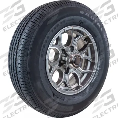 HI-RUN Trailer Tire Assembly: Street Tire and Wheel Assembly, ST225/75R15 Tire Size - Street Tire & Wheel Assembly