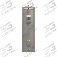 RHEEM Electric Water Heater: 240V, 40 gal, 5 kW, Single Phase, 48.4 in Ht, 25 gph @ 90°F Rise (MPN PROPE40 M2 RH CG / 701658). Key specifications — Phase: Single; Brand: RHEEM; Maximum Recovery Flow Rate: 25 gph @ 90°F Rise.