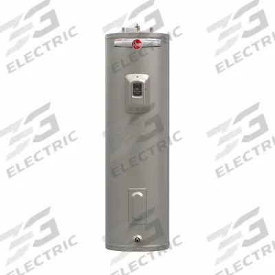 RHEEM Electric Water Heater: 240V, 40 gal, 5 kW, Single Phase, 48.4 in Ht - Light-Duty Residential Electric Water Heaters