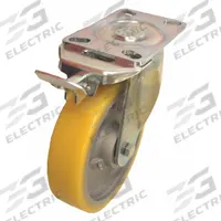 APPROVED VENDOR Plate Caster: Swivel, No Brake, Polyurethane, 8 in Wheel Dia, 2 in Wheel Wd, Slot (MPN US_LH-GTH 200K-16-RI05.16). Key specifications — Wheel Bearing Type: Ball; Wheel/Tread Color: Yellow; Brand: APPROVED VENDOR; Caster Type: Swivel.