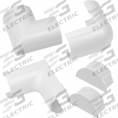 D-LINE Accessory Multipack: D-Line Maxi Raceway 2 in x 1 in (50x25mm) Item 38G165, 2 in Wd - 90 Degree Elbows for Nonmetallic Single-Channel Raceways