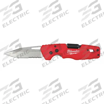 MILWAUKEE Folding Utility Knife: 3 in Blade Lg, 5 in Closed Lg, 7 3/4 in Overall Lg - Assisted-Opening Folding Knives
