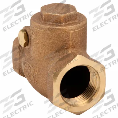 APPROVED VENDOR Swing Check Valve: Swing, Inline Valve Body, 1 in Pipe Size, FNPT x FNPT - Bronze Inline Swing Check Valves